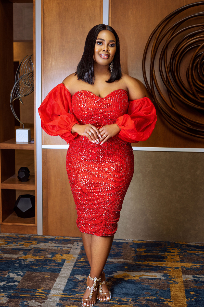 plus size red sequin dress